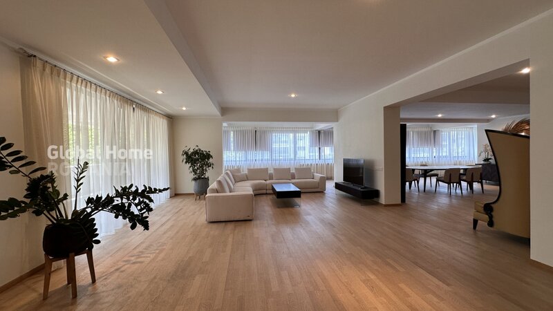 Herastrau  apartament 4 camere + terasa  complet mobilat & utilat  parcare