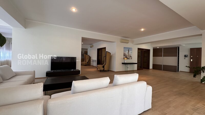 Herastrau  apartament 4 camere + terasa  complet mobilat & utilat  parcare