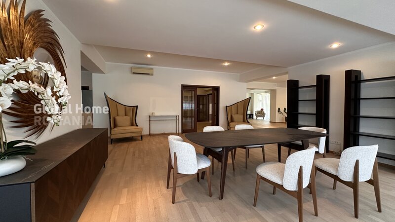 Herastrau  apartament 4 camere + terasa  complet mobilat & utilat  parcare